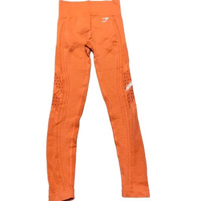 Gymshark bright orange seamless high waist leggings size XS