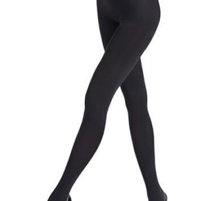 Women's 80 Den Microfiber Soft Opaque Tights Pantyhose Large-X-Large Black