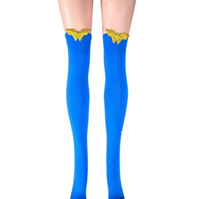 DC Comics Wonder Woman Logo Thigh High Stockings Over-the-Knee Cosplay Socks