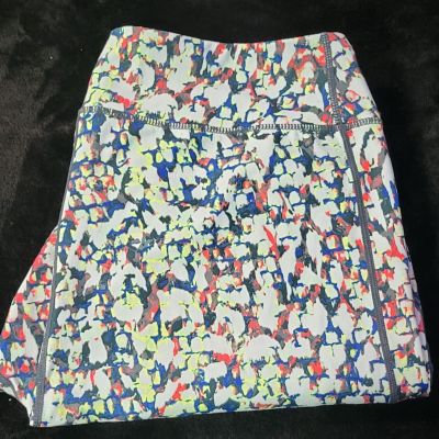 Woman's Zelle Multicolor Leggings With Mesh Accent Plus Size 2X