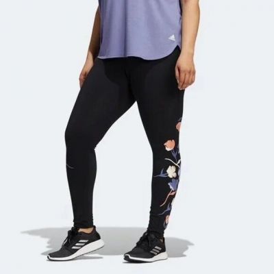 * ADIDAS FLORAL WORKOUT/ATHLETIC/ATHLEISURE LEGGINGS  SMALL