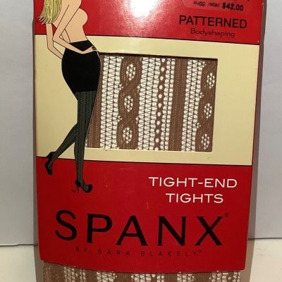 New Spanx Patterned Bodyshaping Tight-End Tights Size C Nude Style 383