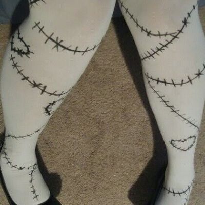 Halloween Tights with stitches. Queen size tights with stitches