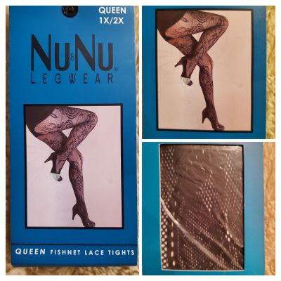 Fishnet Lace Tights Sexy Cosplay Dress-up Halloween Club??Nunu Legwear Sz?Queen