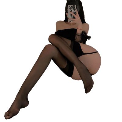 Female Stockings Ultra Thin Daily Wear Hollow Out Anti-dislodging Line Pantyhose