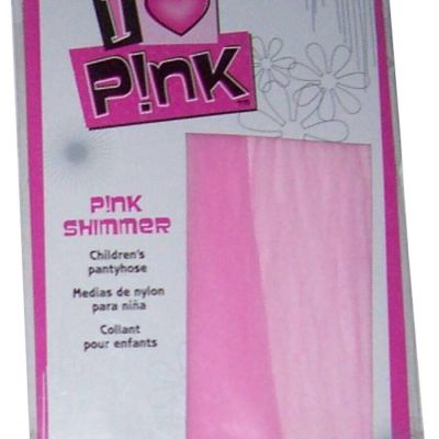 Child's Pink Shimmer Pantyhose Tights 4+ Costume Accessory