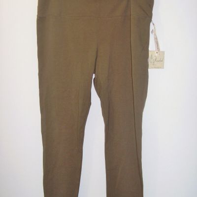 Cafe Marrakesh Size 2X Olive Tummy Control Leggings