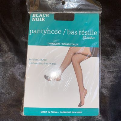 New Queen Size / Plus Size Sheer Black Pantyhose Stockings Tights