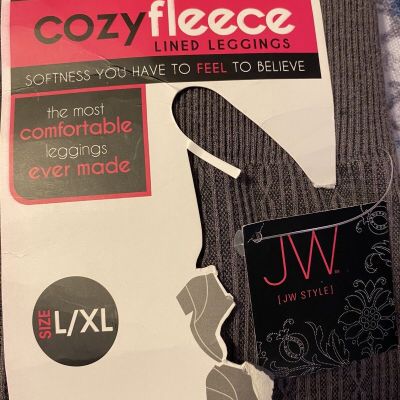 NWT - JW Style COZY FLEECE LINED LEGGINGS - WOMEN'S Sz L/XL