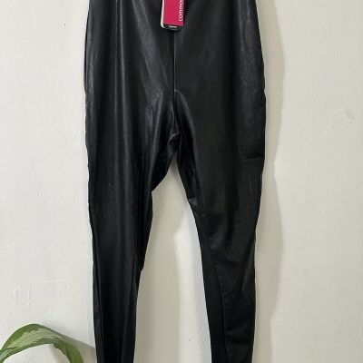 Commando Faux Leather Leggings Black Plus Size 2X