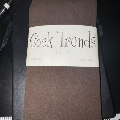 Original SOCK TRENDS TIGHTS COLOR: BROWN  SIZE SMALL ~~ FITS 85-125 LBS
