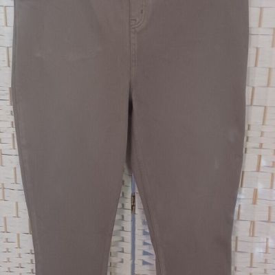 NEW! Womens SPANX Jean-ish Ankle Knit Leggings Plus Pants Earthy Taupe 2X Petite