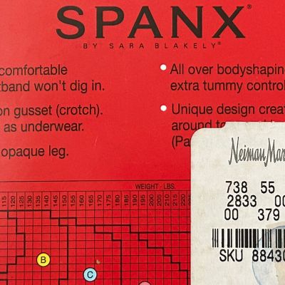 Spanx Tight End Tights Spice Color Sz A Small Control Top Tummy & Thigh NEW TAGS