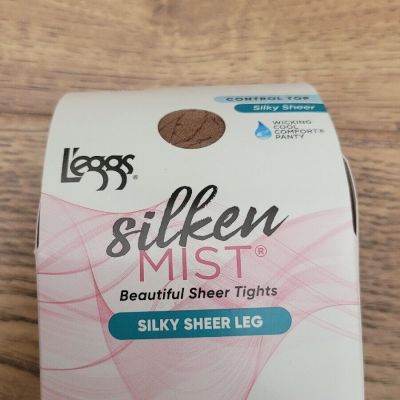 L'eggs Silken Mist Silky Sheer Cool Comfort Control Top Sheer Toe Panty Hose