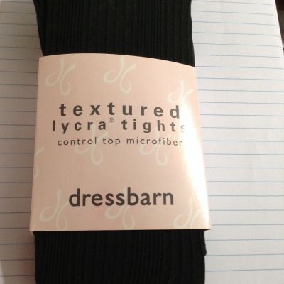 Dressbarn textured lycra Womens  tights L Black 1 pair