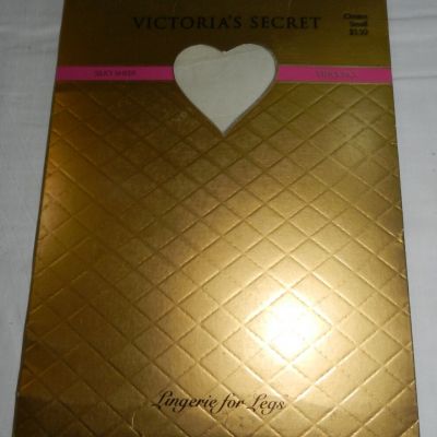 Victoria s Secret Silky Sheer Stockings - Cream Colored - Size Small