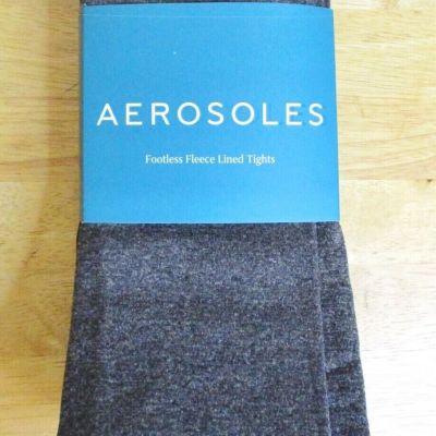 NWT Aerosoles Footless Fleece Lined Tights, 2 pk. Black&Gray Size Large/XLarge