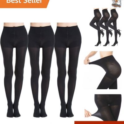 Durable Run-Resistant Opaque Tights with Extra Control Top - Fashion Favorite
