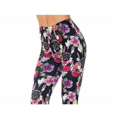 Reg One Size Creamy Soft Floral Dreamcatcher Womens Leggings - USA Fashion™