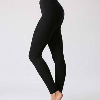 Black Cotton-Blend Leggings - Women SBS Fashion SZ S