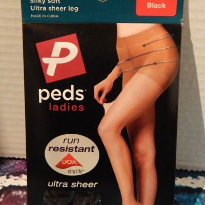 Peds Smooth Shaping Control Top Pantyhose size EF/Black