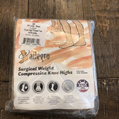 Allegro Surgical Weight Compression Knee High 2X Large 200 Beige