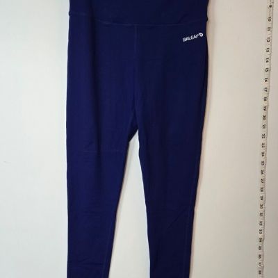 Baleaf Cropped Workout Leggings Womens Sz Large Royal Bleu High Rise Stretchy