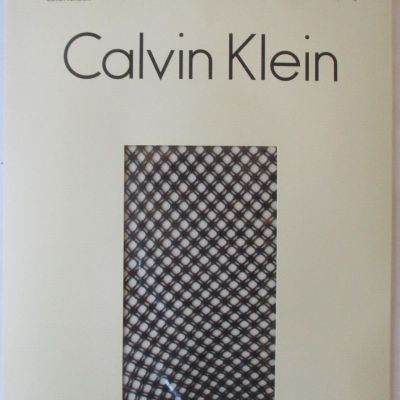 CALVIN KLEIN DIAMOND WEAVE TIGHT BLACK SIZE A/B PANTYHOSE - NEW