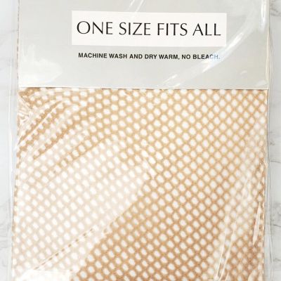 New Costume Mates Sheer Fashion Nude / Tan One Size Fishnet Tights Stockings