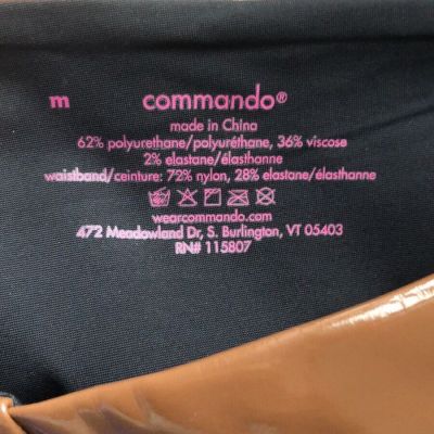Commando faux patent leather leggings in cinnamon sleek comfort shiny size M
