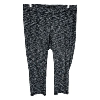 Lane Bryant LIVI Plus Size 14 16 Leggings Cropped Heather Gray Pull On Capri 994