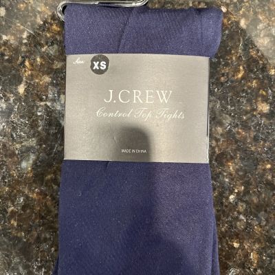 NWT! - J.CREW CONTROL TOP TIGHTS SIZE XS NAVY BLUE