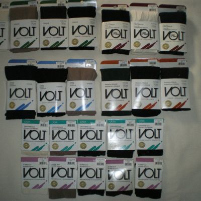 One Volt Hosiery Basic Fashion Tights Stockings with Lycra black brown green
