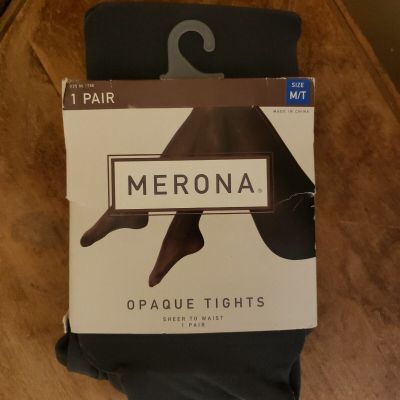 Merona Grey Opaque Tights M/T