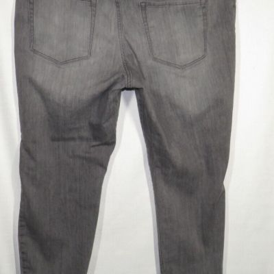 Ava + Viv Women's Plus Gray High Rise Jegging Pants Frayed Hem Plus Size 20W