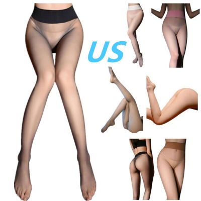 US Womens Nylon Sheer Pantyhose High Waist Ultra-Thin Tights Stockings Hosiery