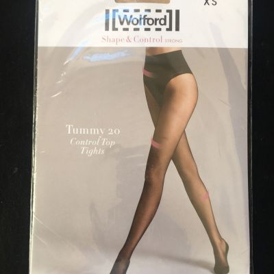 Wolford Tummy 20 Control Top Tights Color-( Cosmetic ) Made In Italy ( XS ) C-19