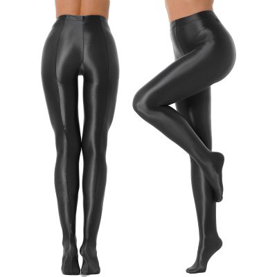 US Womens Shiny Silk Oil Glossy Pantyhose Shapewear Ultra Tigths Stockings