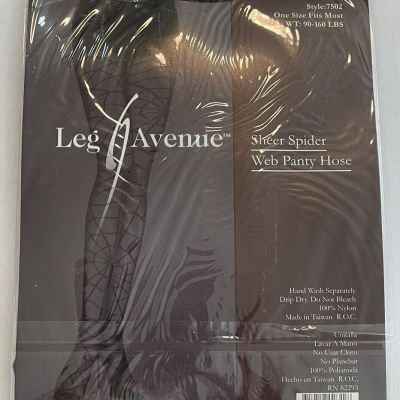 Spider Web panty hose sheer Halloween Cosplay Costume Leg Avenue one size new