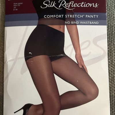 Hanes Silk Reflectionsl Control Top Pantyhose Size CD Color Jet