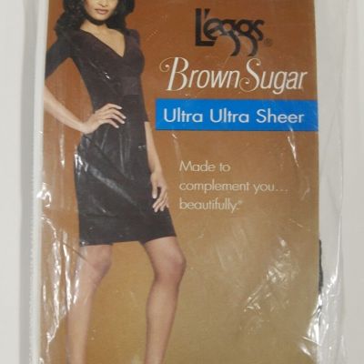 New Womens L'eggs Brown Sugar Ultra Sheer Control Top Lg Jet Black Onyx 50302