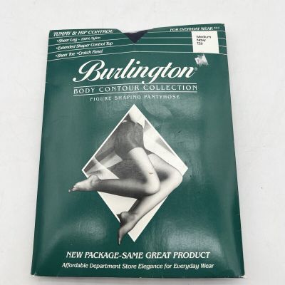 NOS Burlington Sheer Legacy Tummy & Hip Control Pantyhose Size Medium T26 Navy