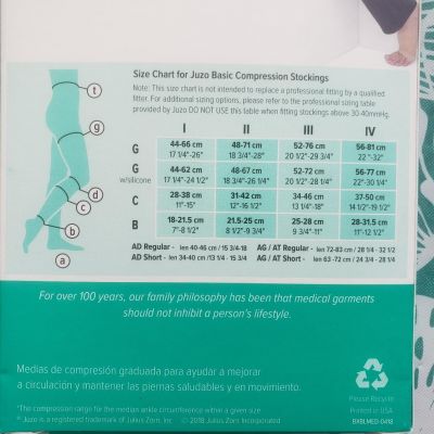 Juzo BASIC 4410 SHORT Knee High Stockings AD FF Compression 15-20 Size & Color