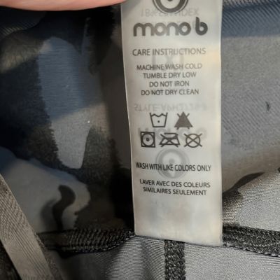 Mono B Black Camo Foil Print Leggings Size 1X
