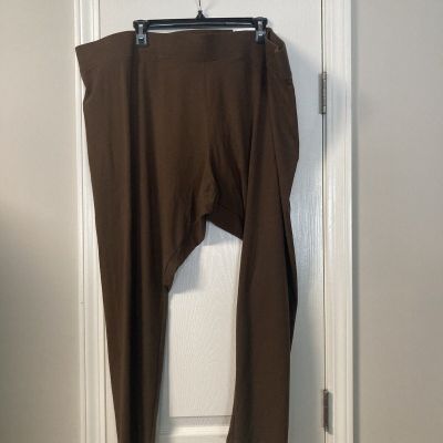 Women’s Sonoma Plus Size Solid Brown Mid Rise Leggings Size 4X