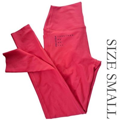 Peloton Bright Pink Leggings Size Sm: Stylish Ankle-Length Leggings with Pockets