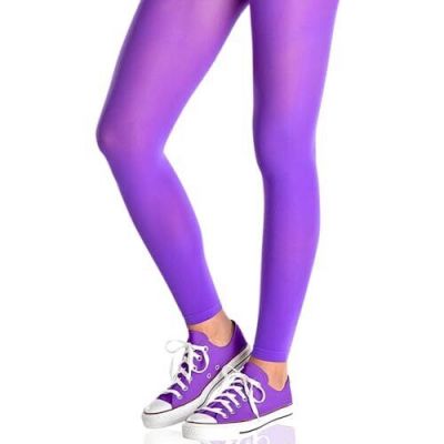 Purple Footless Tights - Adult (Pack of 1) - Soft, Standard,