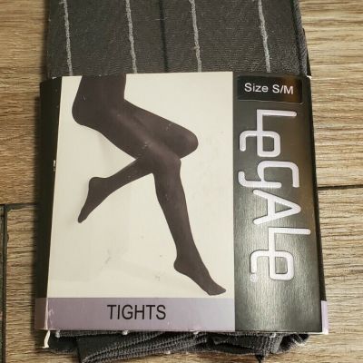 Legale Textured Size S/M Tights Gray Stripe