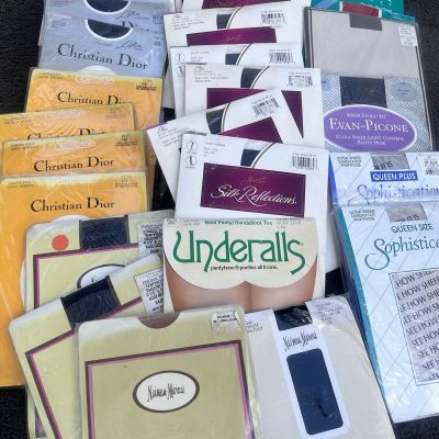 VTG Lot Panty Hose Christian Dior Hanes Neiman Marcus Underalls Evan Picone 34 p