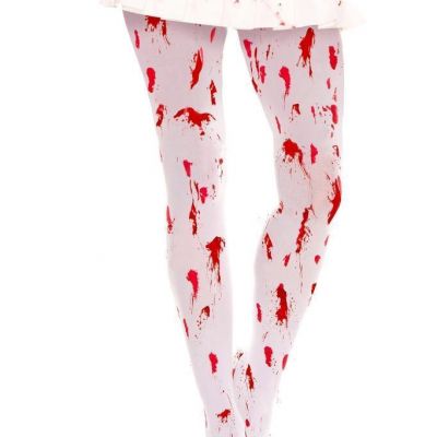 NEW sexy MUSIC LEGS blood SPLATTERED opaque ZOMBIE halloween PANTYHOSE stockings